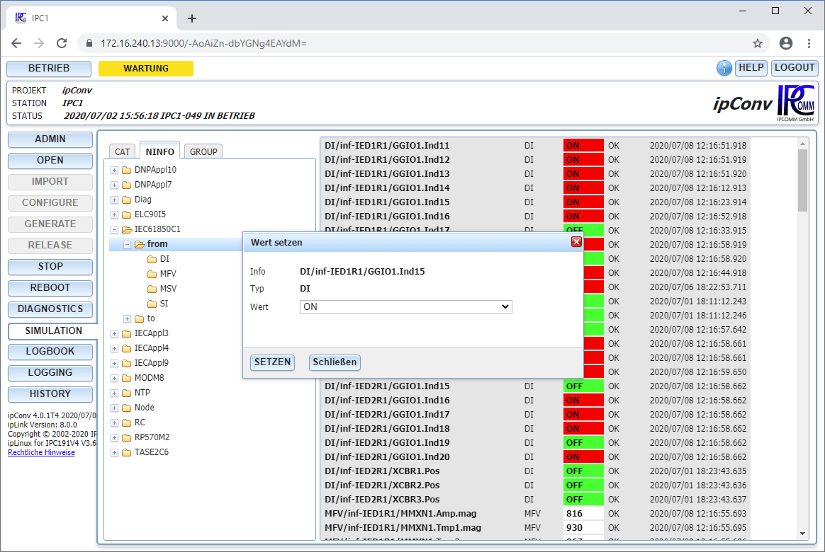 ipConv4 Simulation