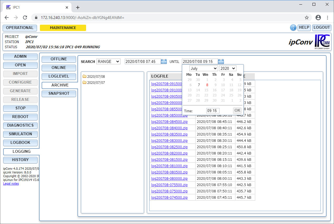 ipConv4 Logfile Archive