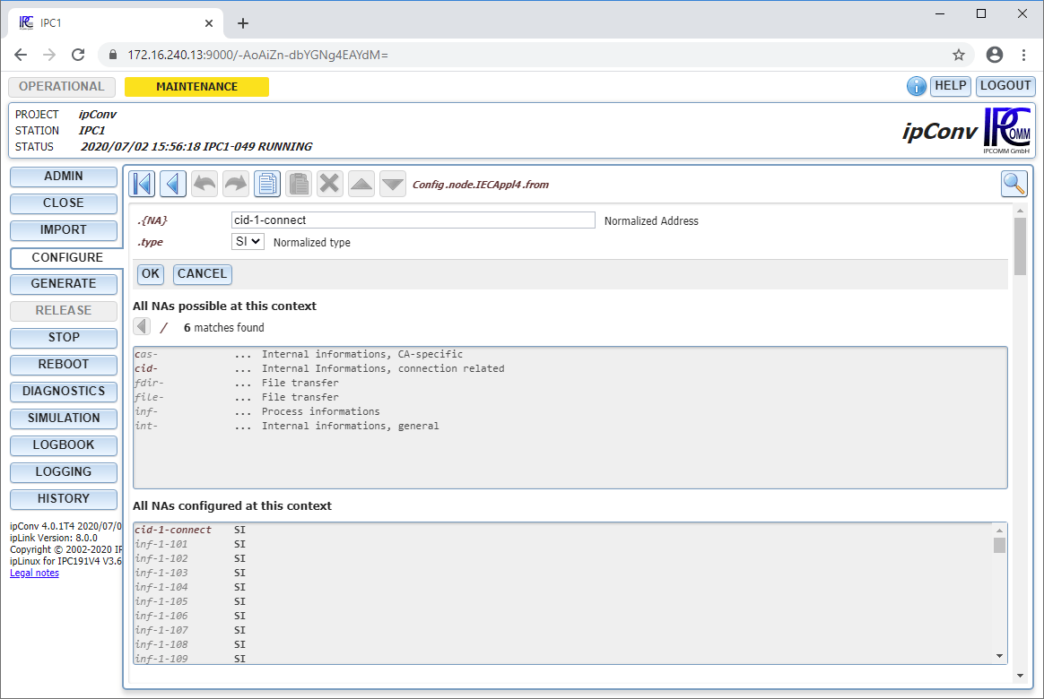 ipConv4 Normalized Addresses