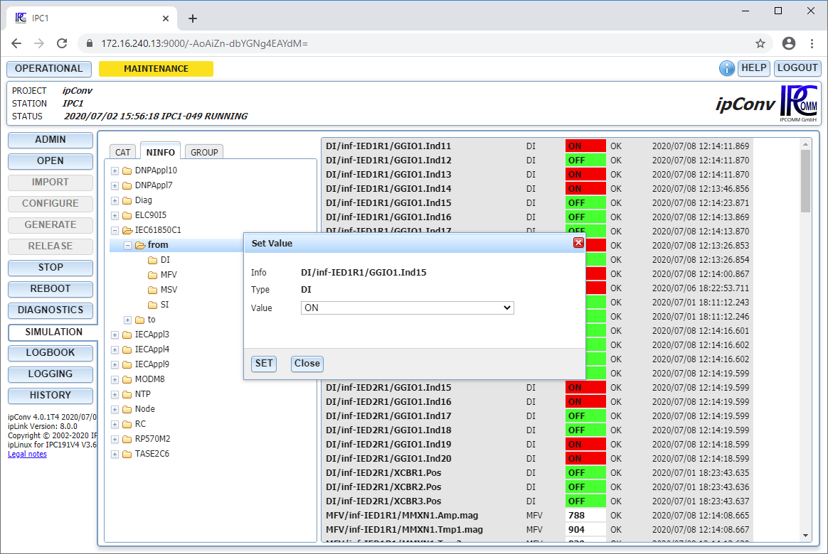 ipConv4 Simulation