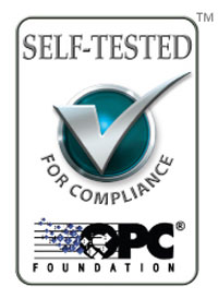 OPC Foundation Self-Tested for Compliance logo is a trademark of the OPC Foundation and may be used only by written permission of the OPC Foundation. Any unauthorized use of the Self-Tested for Compliance logo is prohibited.