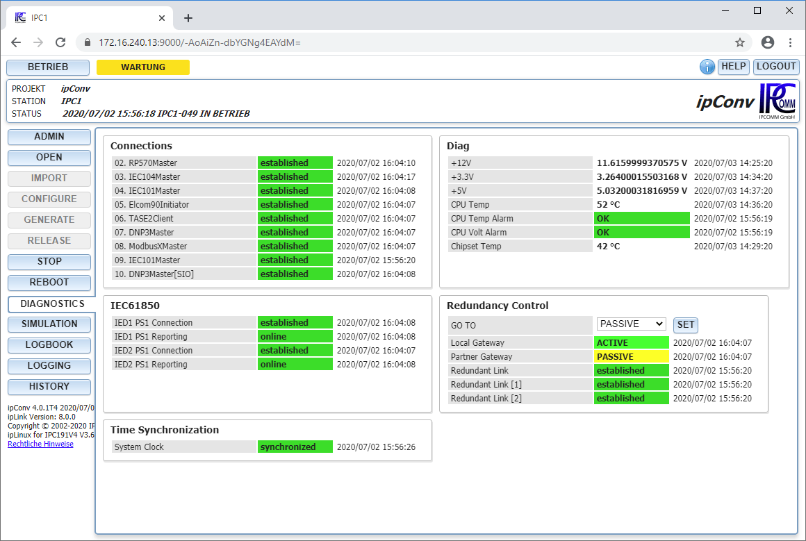 ipConv diagnostics